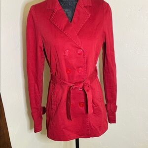 Fossil Red Double-Breasted Jacket